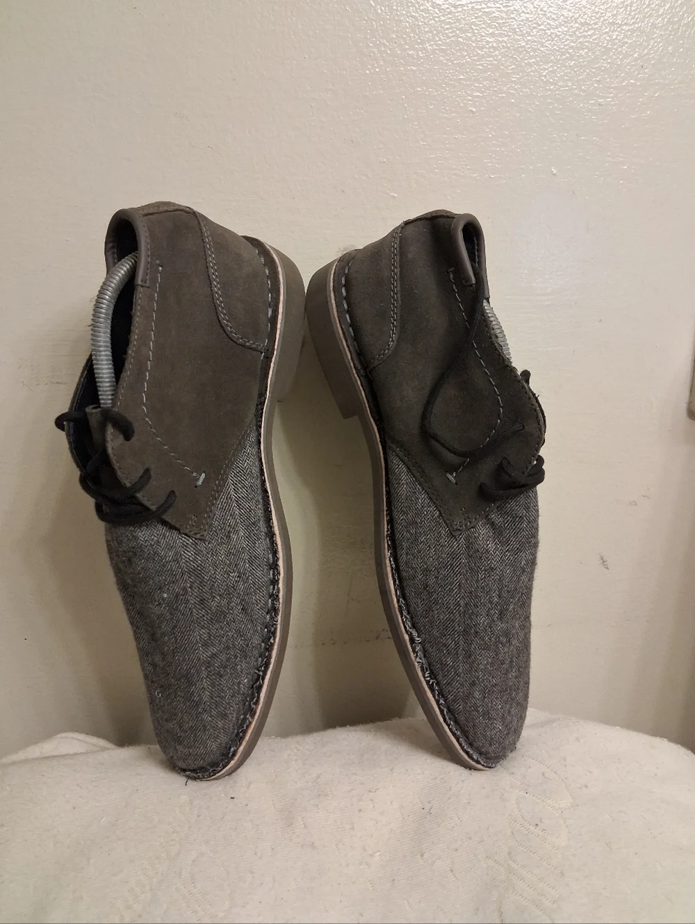 Men's Gray KENNETH COLE REACTION Herringbone Lace-Up Shoes size 11 M